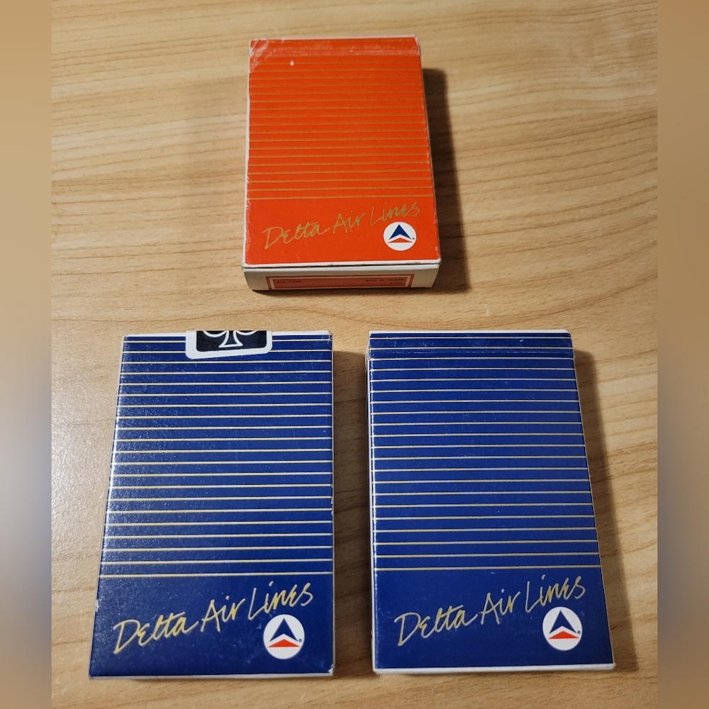 Lot of Vintage Delta Air Lines Playing Cards